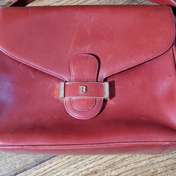 Vintage BALLY Red Handbag - Picture 2 of 10